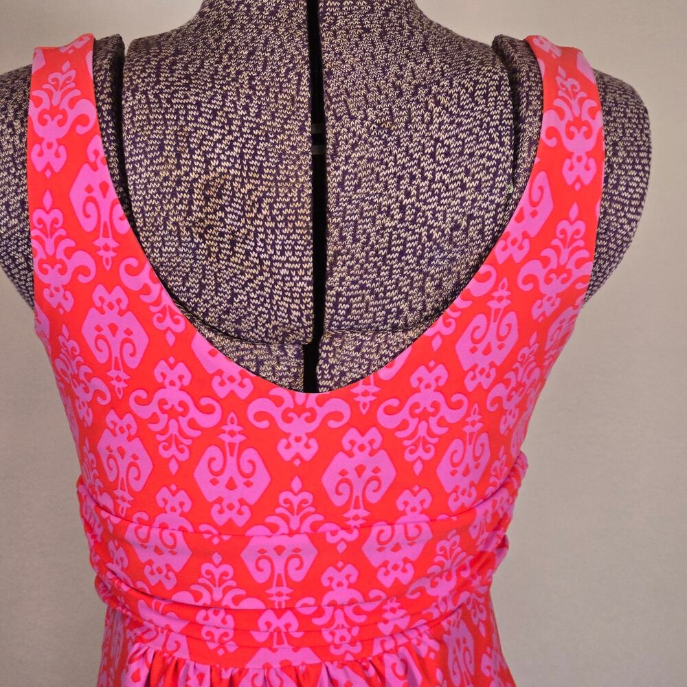 Jude Connally Womens Maxi Dress. Orange Base With Pink Medallion Design. Size XS - Picture 4 of 8